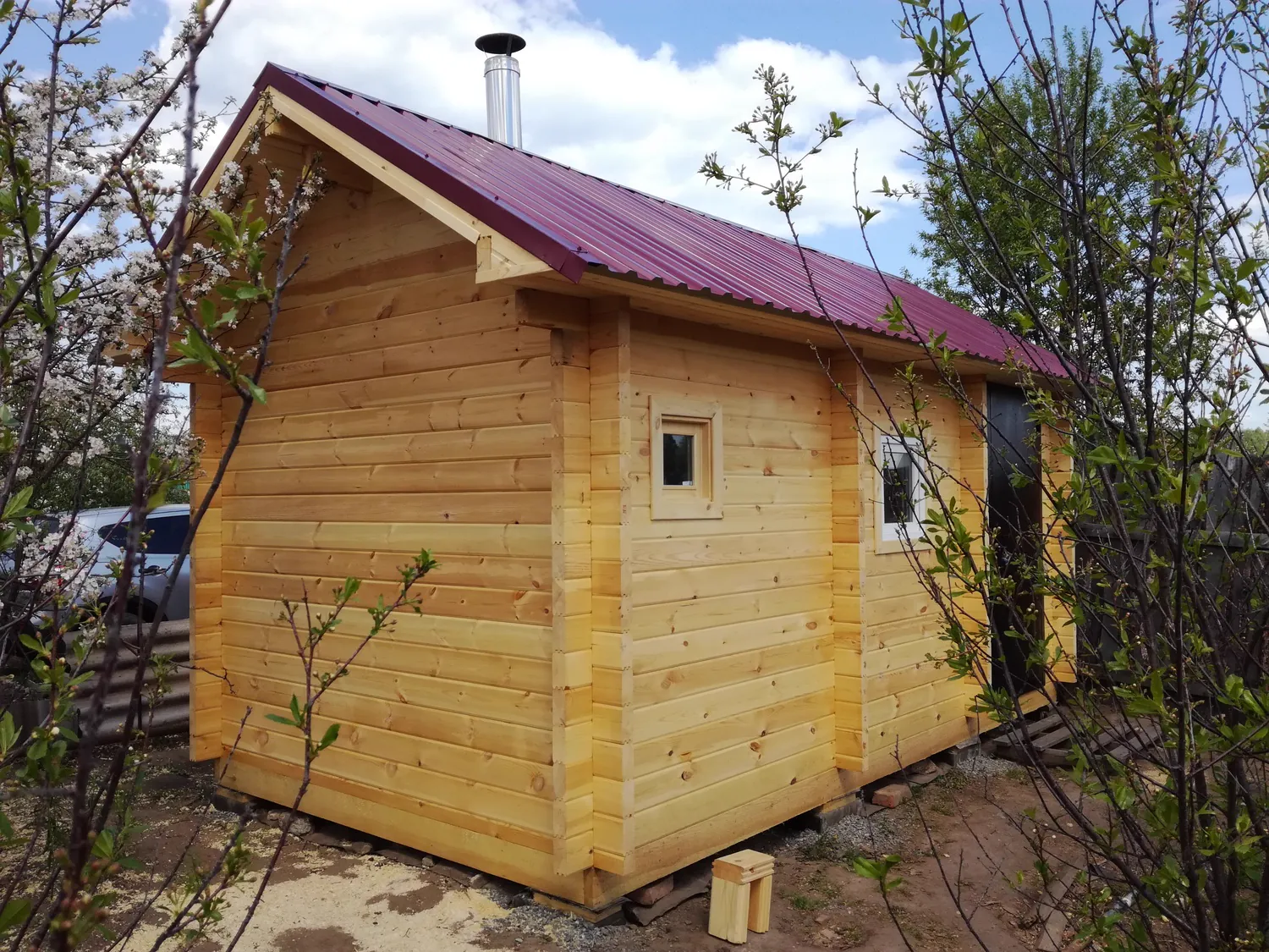 БАНЯ 3,0Х5,0 ПРОФИЛИРОВАННЫЙ БРУС КАМЕРНОЙ СУШКИ 65Х140 (3 отделения)