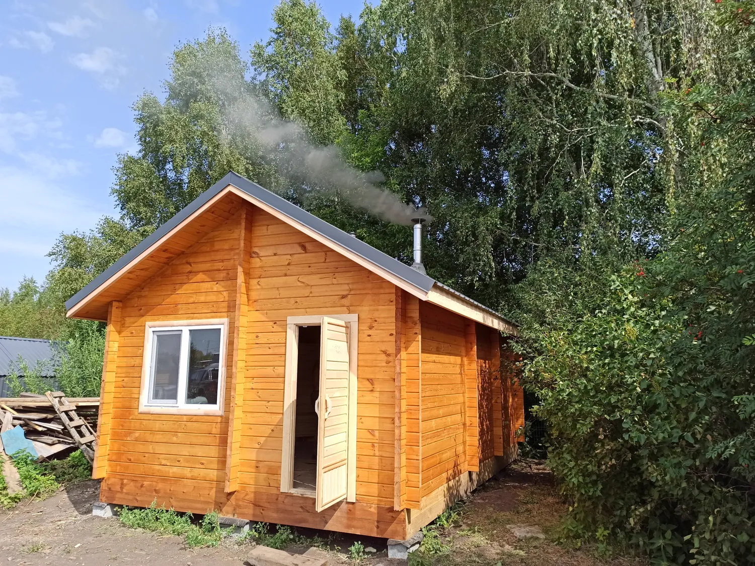 баня 4,5Х6,0 - ИЗ ПРОФИЛИРОВАННОГО БРУСА 65/140 КАМЕРНОЙ СУШКИ, КРОВЛЯ МЕТАЛЛ, УТЕПЛЕНИЕ ПОЛ+ПОТОЛОК, печь, ВЕНТИЛЯЦИЯ!
