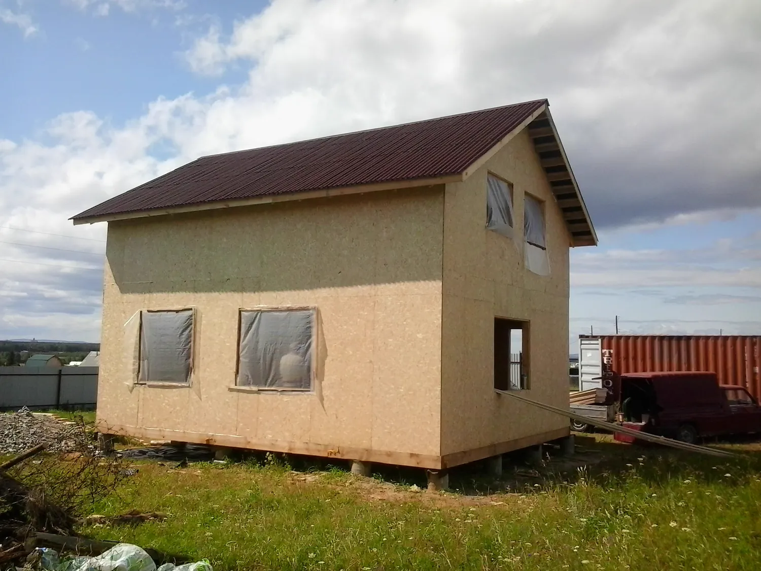 Каркасный дом, с утеплением 150 мм. (минеральная вата), 89 кв.м.