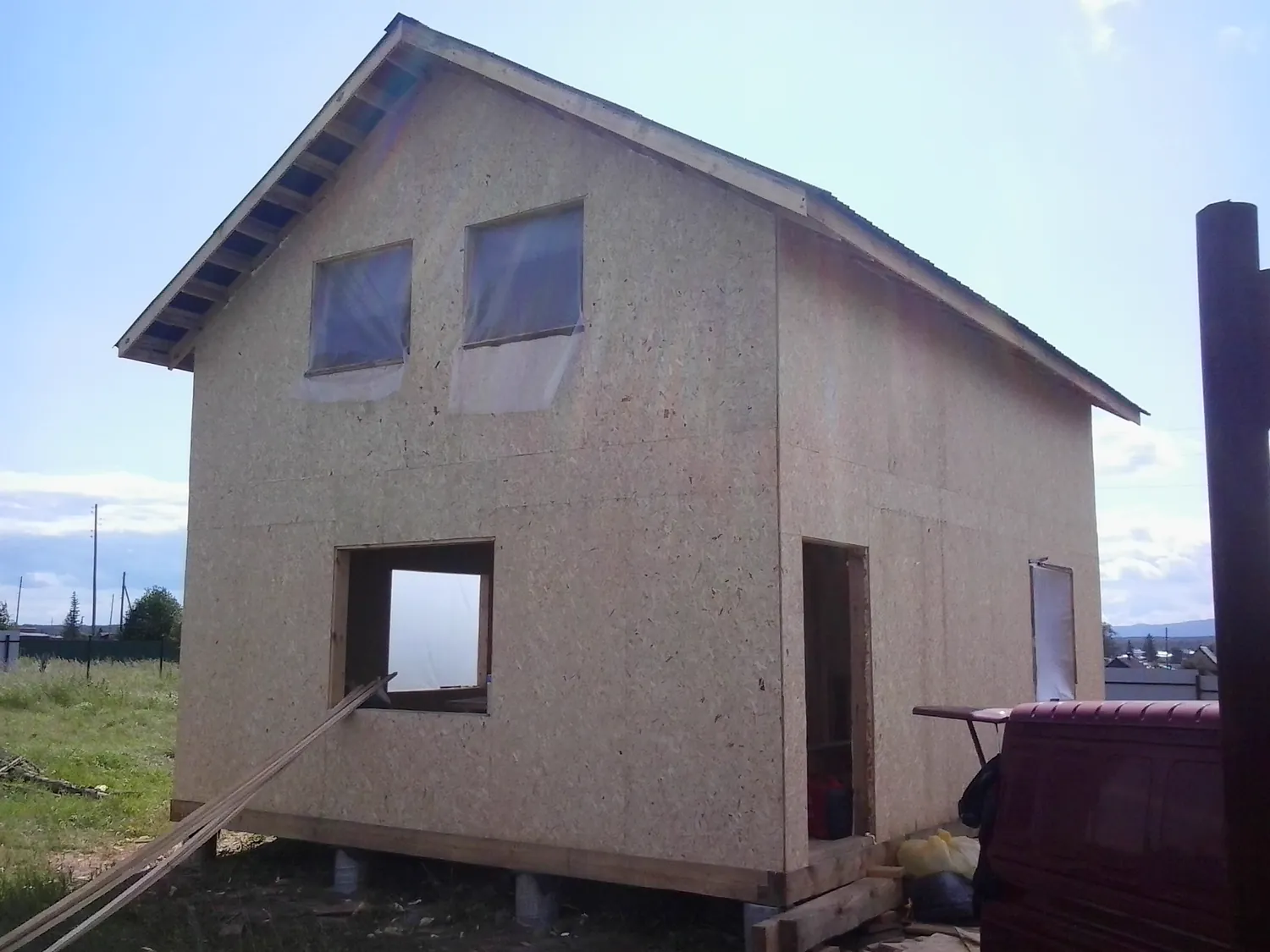 Каркасный дом, с утеплением 150 мм. (минеральная вата), 89 кв.м.