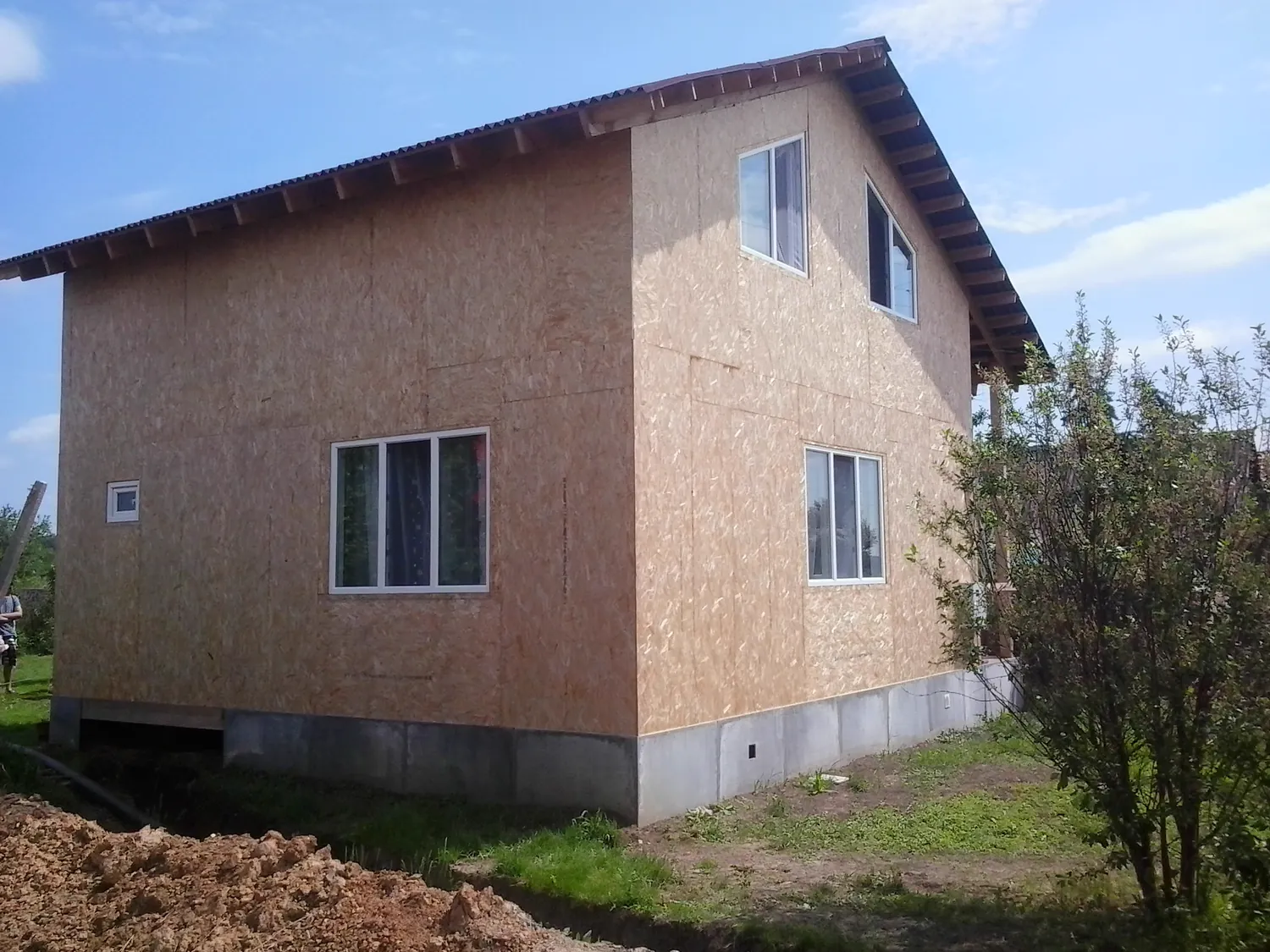 Жилой дом, каркас, утепление 150 мм (эковата). 100 кв/м.